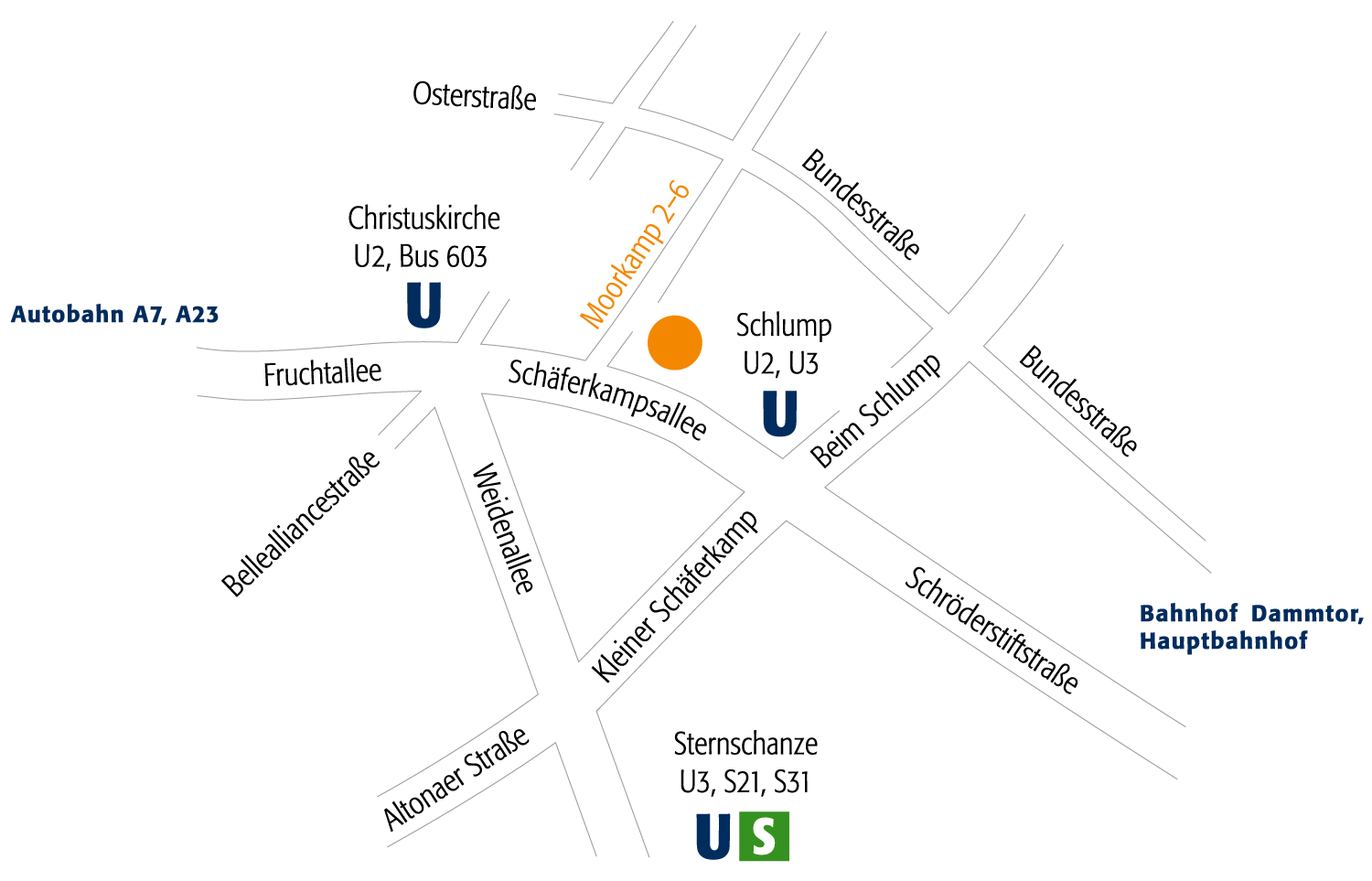 Lageplan Frauenärztliche Praxis am Krankenhaus Jerusalem