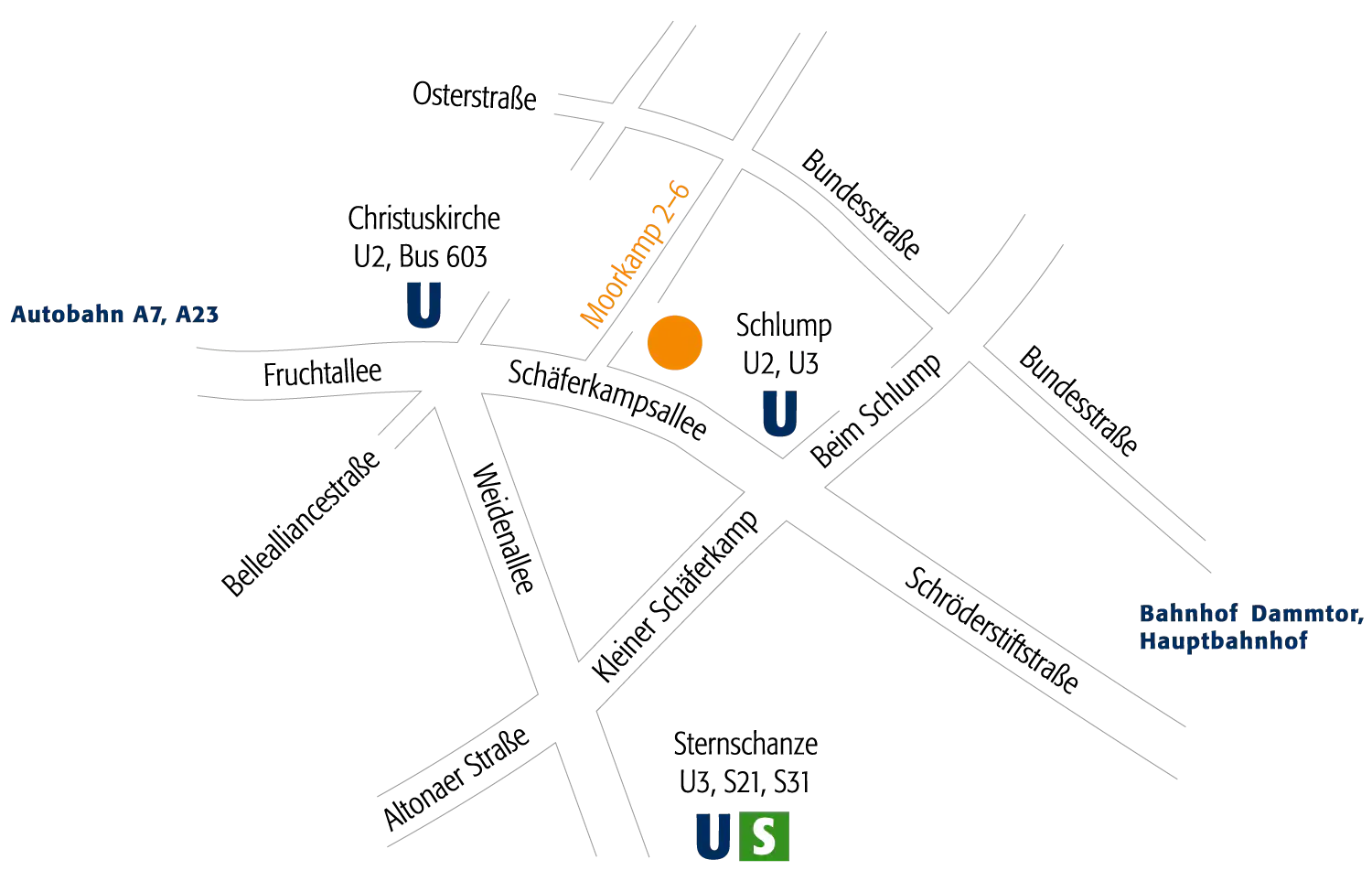 Lageplan Frauenärztliche Praxis am Krankenhaus Jerusalem